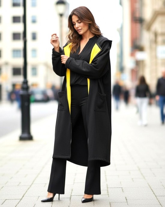 Πανωφόρι Μακρύ, Φούτερ με χνούδι, κλείνει μπροστά με φερμουάρ, Μήκος 120εκ., άνετο, ζεστό, με  τσέπες, με κουκούλα, Το πανωφόρι έχει επένδυση εσωτερικά στα πλαϊνά σε χρώμα κροκί σε ύφασμα βαμβάκι 100%, με σχέδιο τα πολύχρωμα Μπαλόνια 