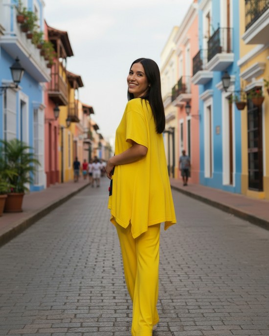 Μπλουζοφόρεμα με μύτες στο πλάι  βαμβάκι 100% και σχέδιο Καραβάκι 