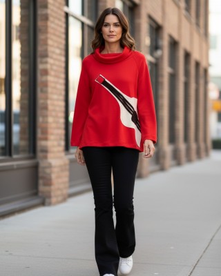 Μπλούζα μπορντό , Ύφασμα interlock , μακρύ μανίκι, , μήκος από ώμο 65εκ.,  Σχέδιο Κιθάρα 