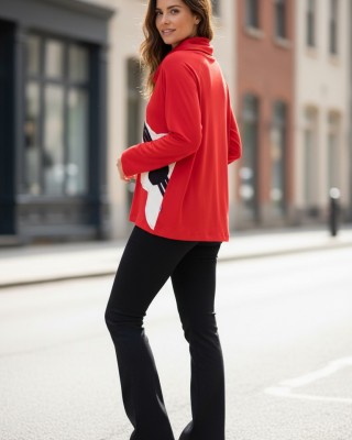 Μπλούζα μπορντό , Ύφασμα interlock , μακρύ μανίκι, , μήκος από ώμο 65εκ.,  Σχέδιο Κιθάρα 