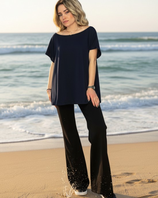 Mπλούζα  με κοντό μανίκι, χαμόγελο λαιμόκοψη, ύφασμα μπλούζας βαμβάκι 100%, μήκος από ώμο 65εκ., με άνοιγμα στην πλάτη,  με σχέδιο Κάκτος  