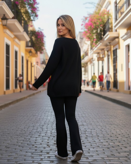 Mπλούζα Μαύρη  Μy Car με λαιμόκοψη χαμόγελο , ύφασμα μπλούζας βαμβάκι 95% ελαστάν 5%, μήκος 65εκ