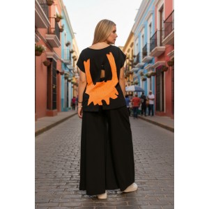 Mπλούζα  με κοντό μανίκι, χαμόγελο λαιμόκοψη, ύφασμα μπλούζας βαμβάκι 100%, μήκος από ώμο 65εκ., με σχέδιο Κάβουρας 