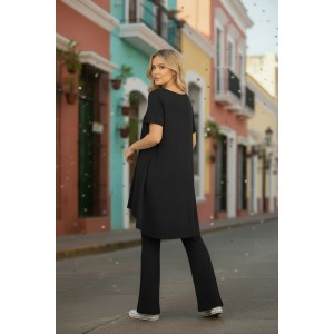 Mπλουζοφόρεμα ασύμμετρο, Μήκος από τον ώμο 80εκ μπροστινό μέρος και το πίσω μέρος 90εκ. με κοντό μανίκι βαμβάκι 100%, με σχέδιο to Μωβ καράβι 