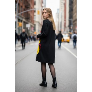 Κοντό Φόρεμα, μακρύ μανίκι, βαμβάκι 95%ελαστάν5%, μήκος 90εκ από ώμο, με σχέδιο τον Μικρό Πρίγκιπα 