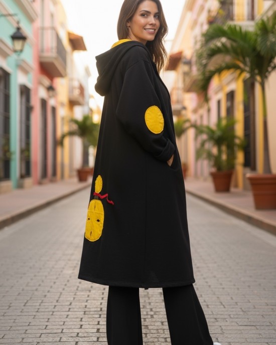 Πανωφόρι Μακρύ, Φούτερ με χνούδι, κλείνει μπροστά με φερμουάρ, Μήκος 120εκ., άνετο, ζεστό, με τσέπες, με κουκούλα, ο Μικρός Πρίγκιπας 