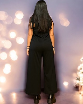 Σαλοπέτα μαύρη, ίσια χαλαρή γραμμή, δένει με κορδονάκια στο επάνω μέρος, για κάθε εποχή, σύνθεση υφάσματος Βαμβάκι 100%, με σχέδιο ριγέ λουλούδι 