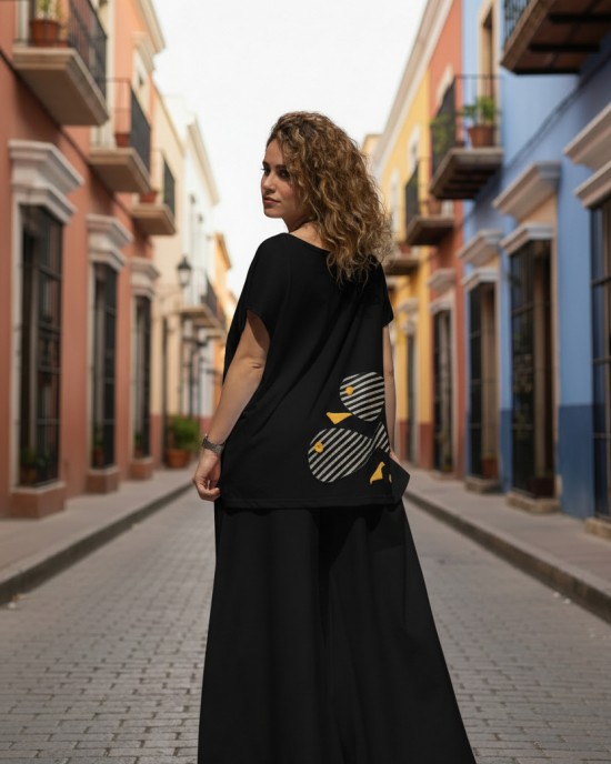 Mπλούζα με κοντό μανίκι, χαμόγελο λαιμόκοψη, ύφασμα μπλούζας βαμβάκι 100%, μήκος από ώμο 65εκ., με σχέδιο “Ριγέ Ψαράκια”