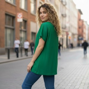 Mπλούζα  με κοντό μανίκι, χαμόγελο λαιμόκοψη, ύφασμα μπλούζας βαμβάκι 100%, μήκος από ώμο 65εκ., με σχέδιο   “Να ονειρεύεσαι ”