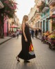  Φόρεμα μακρύ, αμάνικο , μήκος από τον ώμο 15εκ., άνετο και δροσερό βαμβάκι 100%, με σχέδιο το πολύχρωμο καραβάκι 