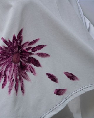 Πόντσο Ζωγραφική στο χέρι fuchsia