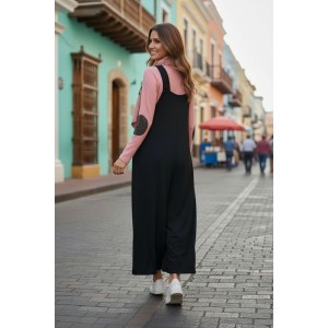 Σαλοπέτα μαύρη, ίσια χαλαρή γραμμή, δένει με κορδονάκια στο επάνω μέρος, για κάθε εποχή, σύνθεση υφάσματος Βαμβάκι 100%, σχέδιο οι δύο γατούλες Η μπλούζα δεν συμπεριλαμβάνεται στην τιμή της σαλοπέτας