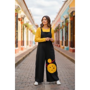 Σαλοπέτα μαύρη, ίσια χαλαρή γραμμή, δένει με κορδονάκια στο επάνω μέρος, για κάθε εποχή, σύνθεση υφάσματος Βαμβάκι 100%, σχέδιο ο μικρός πρίγκιπας 