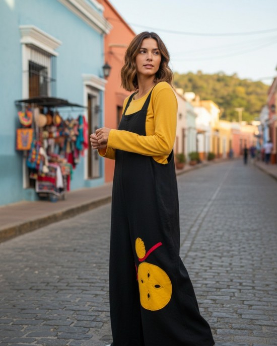 Σαλοπέτα μαύρη, ίσια χαλαρή γραμμή, δένει με κορδονάκια στο επάνω μέρος, για κάθε εποχή, σύνθεση υφάσματος Βαμβάκι 100%, σχέδιο ο μικρός πρίγκιπας 