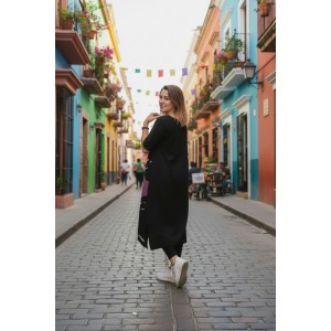 Φόρεμα, midi  χαμόγελο λαιμόκοψη, μικρά πλαϊνά ανοίγματα στο τελείωμα, μήκος 115εκ., Βαμβάκι100%  με σχέδιο δέντρο με ζωγραφισμένους γλάρους 