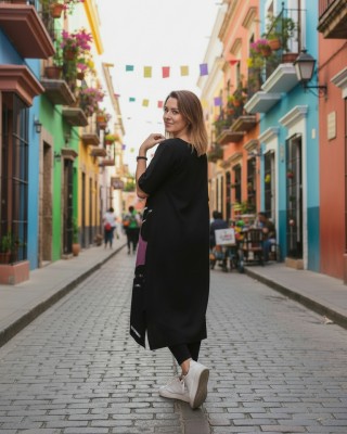 Φόρεμα, midi  χαμόγελο λαιμόκοψη, μικρά πλαϊνά ανοίγματα στο τελείωμα, μήκος 115εκ., Βαμβάκι100%  με σχέδιο δέντρο με ζωγραφισμένους γλάρους 